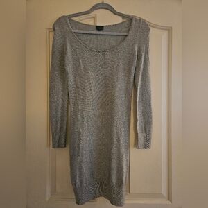 Sparkle & Fade Heather Gray Knit Dress